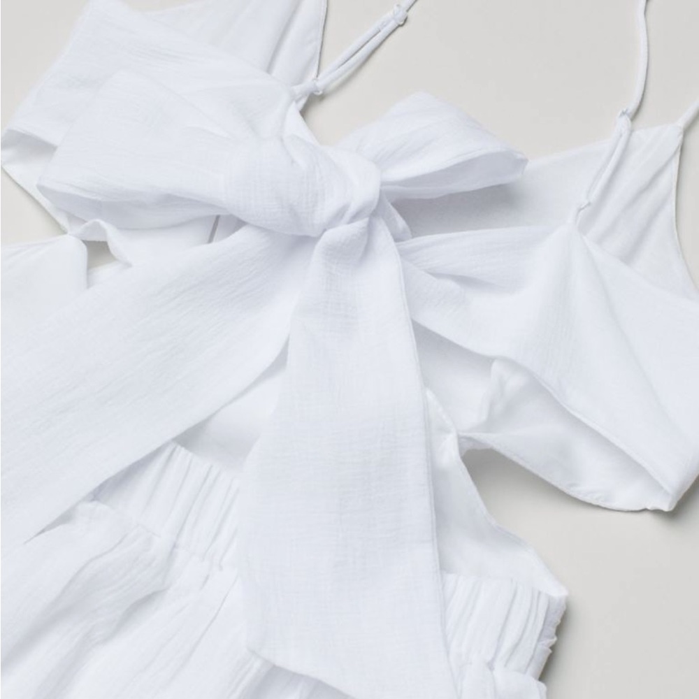 100% cotton dress with bow
